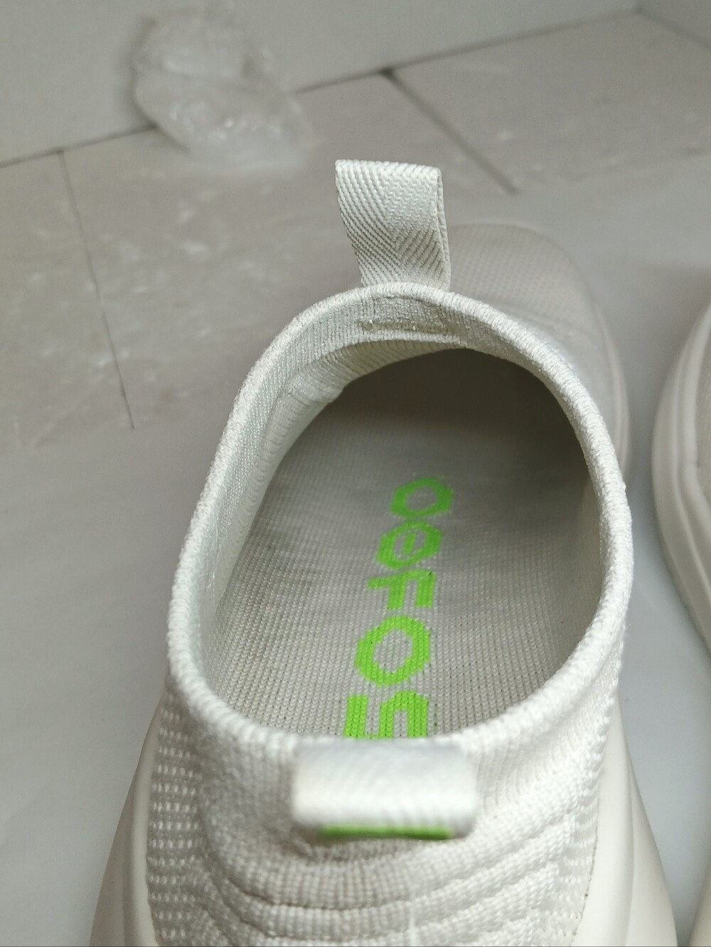 OOFOS OOmy Zen Womens 7.5 Chalk White Slip On Recovery Shoes Sneakers 5078 - Picture 12 of 16